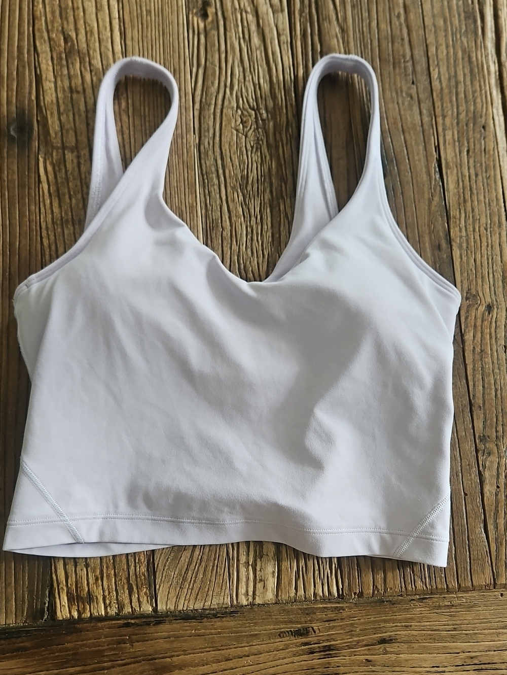 Lululemon Pastel Purple Lilac Women's Seamless V-Neck Crop Brami - Soft Support